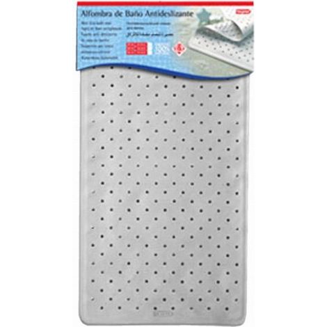 FPLUS alfombra baño caucho 97x35 blanco , Alfombras antideslizantes de caucho (100%). Tratamiento antibacterias, perfumadas y lavables en lavadora.
