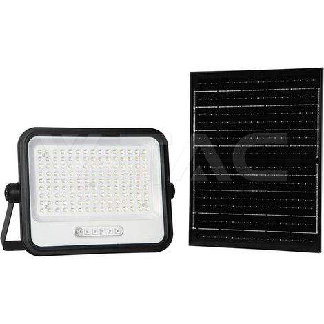 FARO LED SOLARE 300W SENSORE CREPUSCOLARE TELECOMANDO CCT 2000K-8000K IP65