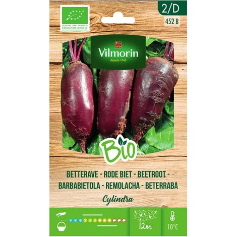 VILMORIN JARDÍN BIO Semillas de Remolacha CYLINDRA Sobre 5 gr