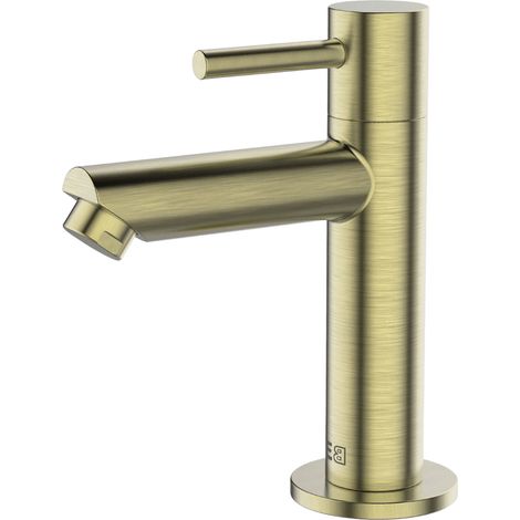 Essebagno Deco mischbatterie Handwaschbecken gebürstetes Gold kaltes Wasser