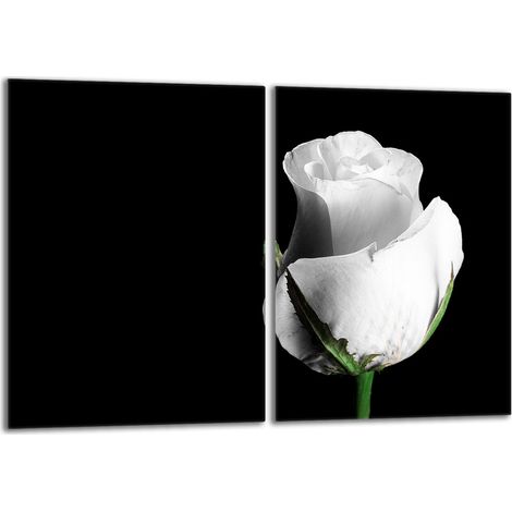Plaque de protection en verre pour poêle 2x40x52 Rose (1/5)