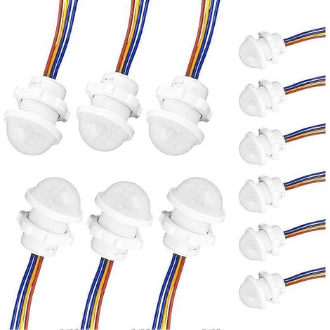 12er-Pack Bewegungsmelder-Schalter, 85–265 V, 40 W, PIR, Wand- und Deckenmontage, automatische Abschaltung nach 30 Sekunden, Nachtmodus (1/5)