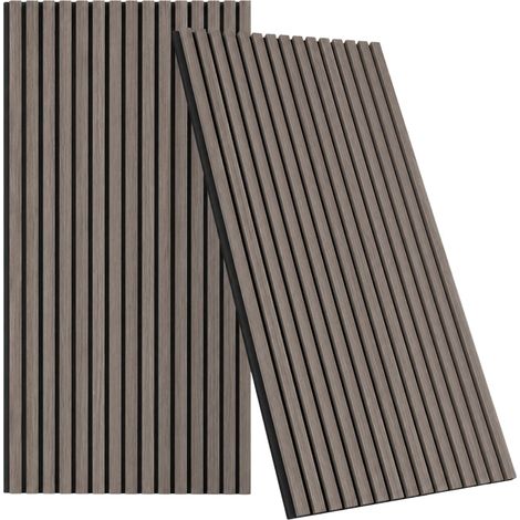 Set 2 Pannelli fonoassorbenti per Interni effetto legno - Misura 120x60 cm (1,44 ㎡) - Pannello 3D con spessore 2,1 cm, rivestimento acustico per paret (1/5)