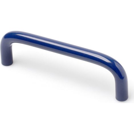 Asa de hierro con acabado azul, dimensiones:106x10x30mm y entrepuntos:96mm -