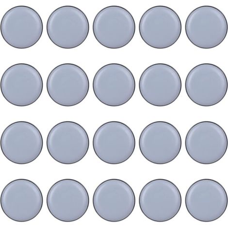 25mm Patin Chaise, 20 Pièces Patins Glisseurs, Patins Glisseurs pour Meubles, Patins en Téflon pour Chaise de Mobilier de Bureau de Maison (20mm Forme Ronde) (1/5)
