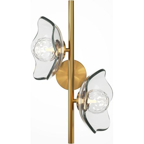 Maytoni Miracle Applique murale moderne en laiton 2xG9 abat-jour en verre