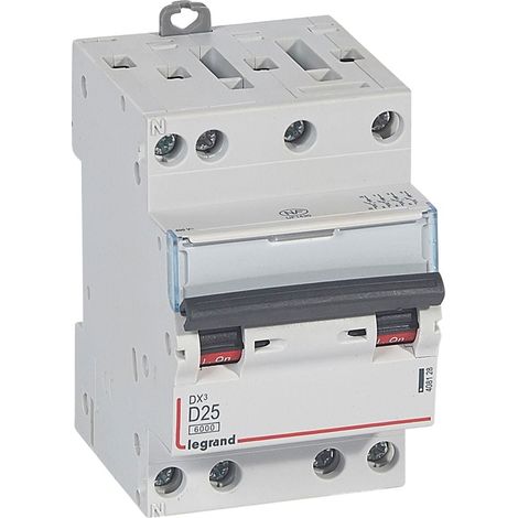 DX³ Disjoncteur 4P courbe D 25A 6kA/10kA 3M - LEG408128