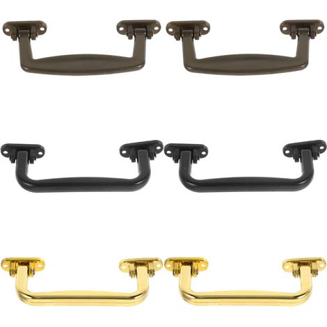 Poignée de Boîte en Plastique Vintage Lot de 6 Pièces Finition Simple et Délicate, Prise en Main Confortable, Fabrication Soignée pour Coffret et Présentoir (1/5)
