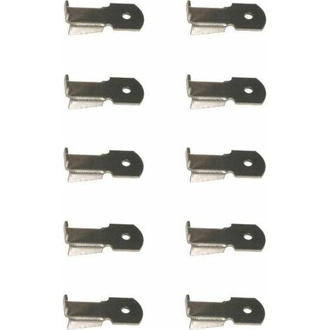 – Lot de 10 taquets pour crémaillère – Support de fixation en acier nickelé – Longueur 32mm pour armoire et étagère (1/2)
