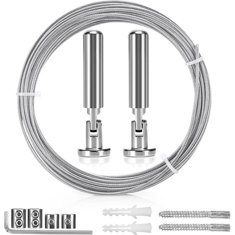 Kit de tringle à rideau en corde linge m câble pour rideaux suspension photos notes 5 304 acier inoxydable (1/5)