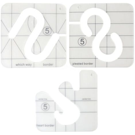 3 Pièces Gabarits de Quilting en Acrylique Transparent, Durables et Polyvalents pour le Quilting à Main Libre et le DIY