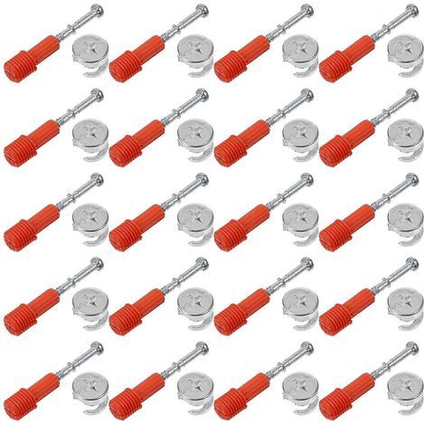 30 Sets Sicherheitsschlösser für Möbel, 3-in-1 Nockenschlösser für Schränke und Möbel – 5 x 1 cm (1/4)