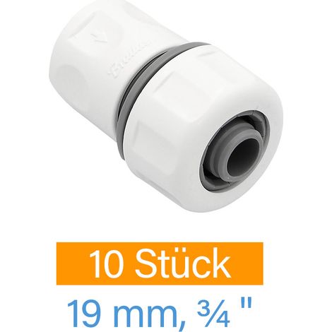 10x PVC Steckkupplung 3/4 Zoll 19mm Steckverbinder Schlauchverbinder (1/5)