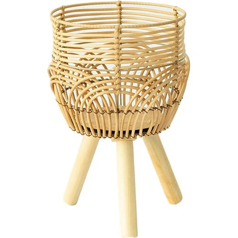 Panier tress sur pieds pot de fleurs original panier de S (1/5)