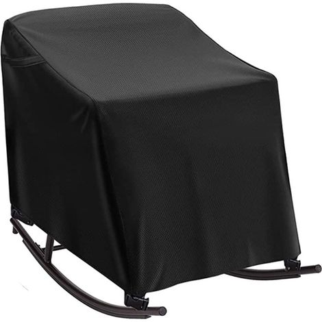 Schutzhülle für Gartenmöbel - Wasserdicht, winddicht, UV-beständig - 210D-Gewebe - 70 x 97 x 99 cm - Reißfest mit verstellbarem Kordelzug (Schwarz) (1/5)