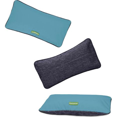 Gardenista - Rechteckiges Nackenkissen für den Außenbereich, 60x25 cm wasserabweisendes Rücken- und Nackenstützkissen für den Garten, langlebiges und bequemes Kopfstützenkissen - Teal (1/5)