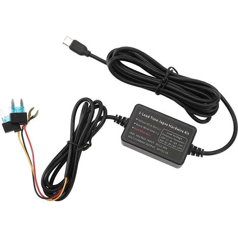 Typ-C-Dashcam-Festverdrahtungsset 12V–30V auf 5V-Stromkabel für GPS-Stromversorgung und Radarerkennung