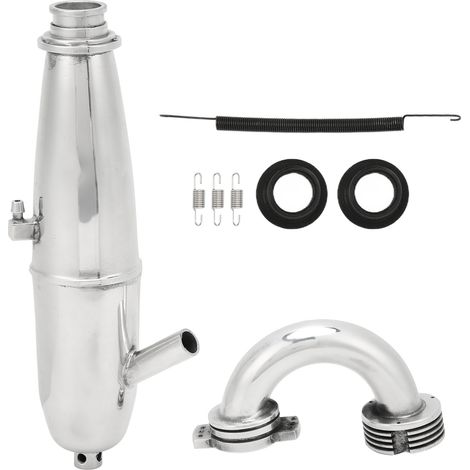 Hochleistungsfähiges, verformungsbeständiges Auspuffrohr aus Aluminiumlegierung für LKW im Maßstab 1:8, Zubehör für ferngesteuerte Fahrzeuge. (1/5)