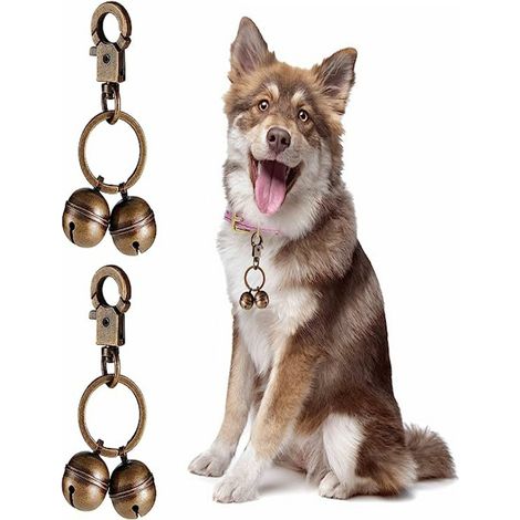 Clochettes de collier rétro pour chien, très bruyantes - Lot de 2 (1/5)