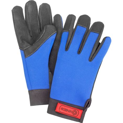 guanti da giardino spandex, blu, taglia 10