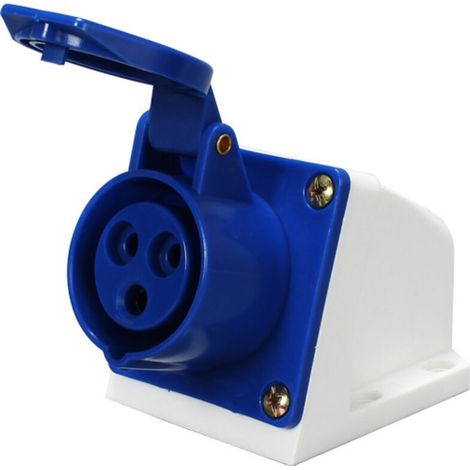 Prise industrielle monobloc 3 broches 220V-240V étanche IP44 2P+E 16A-13592mm