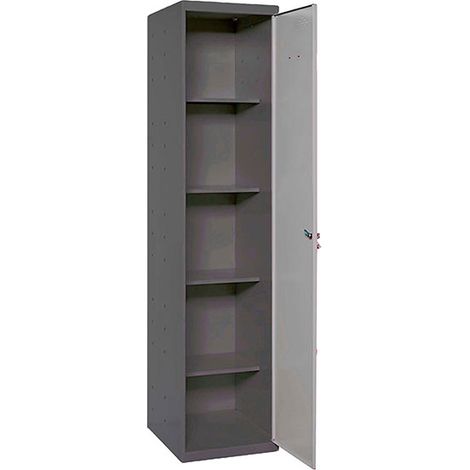 SimonRack Armoire Métallique Balai 1800x400x400 mm, 1 Porte, 4 Étagères, Anthracite/Gris - Simonlocker (1/3)