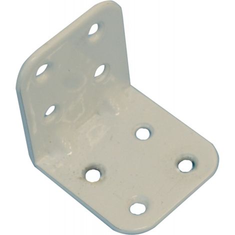 PIASTRA PER TRAVI PIEGATA 30X30MM ACCIAIO BIANCO LEGGERA RINFORZATA