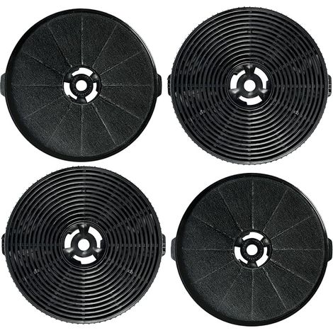 Lot de 4 filtres à charbon CC130 compatibles avec PKM CF155, Klarstein 1003347, FIREGAS FGS-ESF23A360AC et FGS-EBF23A360AC. Équivalent à la référence CC130. (1/5)