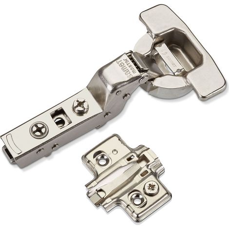 MASTER TOOLLESS Topfband T45 gedämpft Innenanschlag 110° mit Exzenterverstellung Möbelscharnier Schrankscharnier (1/5)