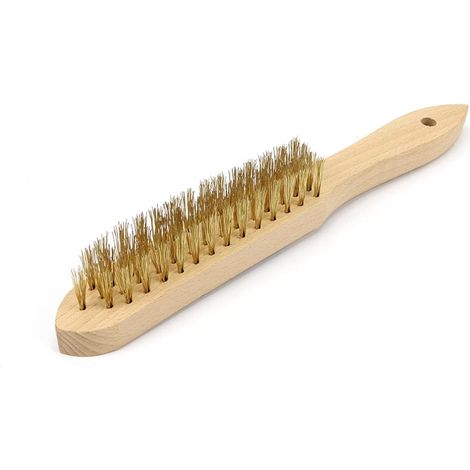Brosse métallique antirouille de qualité supérieure - fil de laiton / 4 rangées, couleur laiton (1/3)