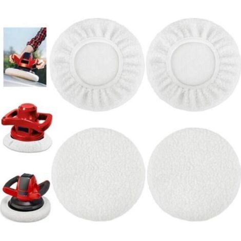 Set mit 4 Lammwoll-Polierpads für Exzenterpoliermaschinen, 220–250 mm (1/5)