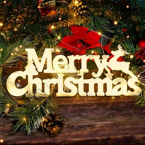 Décorations de Noël lumineuses pour la maison, la porte, le porche, les fêtes et les soirées - Intérieur et extérieur (1/5)