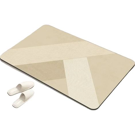Tappetino da bagno assorbente e antiscivolo, confezione da 2, 80x120 cm - Feltro (1/2)