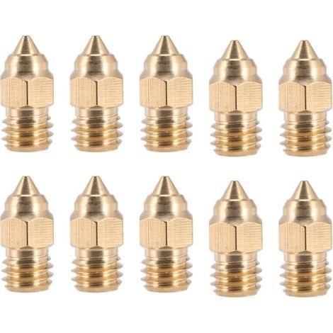 10 Stück Serie -6 SE 0,4 mm Hotend-Düsen für 3D-Drucker der Serien -10 V2, -3 und -5 (1/4)