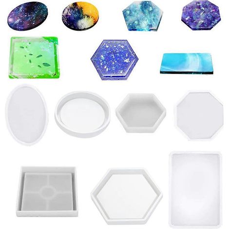 Geometrische Formen selbstgemacht aus Epoxid-Silikonform für Kinder (1/4)
