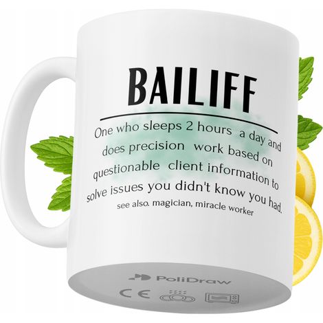 Taza para alguacil. Divertida taza de café/té con diseño gráfico y texto humorístico. Taza para cumpleaños, santos, días festivos. Taza premium para ocasiones especiales en casa, oficina, trabajo, caf (1/5)