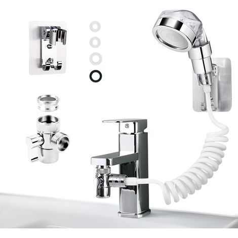 Bidet-Sprühset für Toilette, Bidet-Sprühgerät, Bidet-Set mit Schlauch und Haken, flexibles Hygiene-Set für die Toilette, Handbrause-Set fürs Badezimmer, 1 Stück