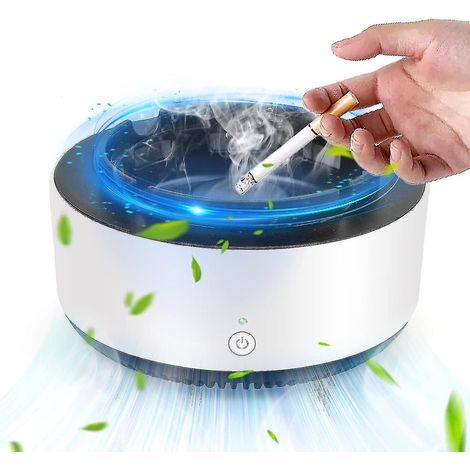 Cendrier sans fumée avec purificateur d'air, cendrier intelligent pour voiture et maison avec purification d'air par ions négatifs (1/5)