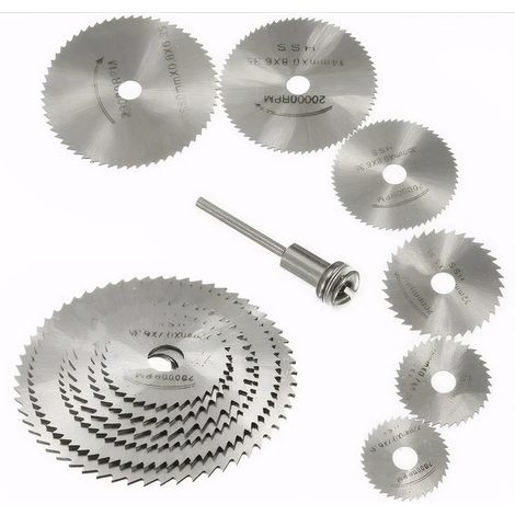 Lame De Scie Circulaire - HSS - 6 Pièces - Pour Outil Rotatif - Compatible Mandrin 3 175 Mm - Coupe Bois Plastique Métaux Non Ferreux (1/5)
