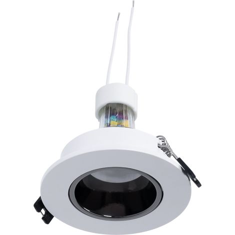 Lotto Anello incasso Ø90mm + Lampadina GU10 6W + Portalampada -