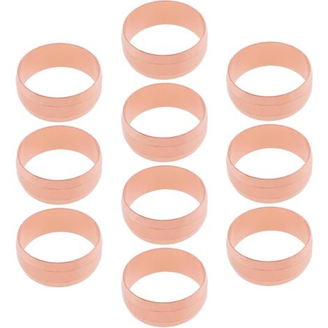 10 x 15mm Copper Compression Olives Compression Sleeves Ferrules Fit Compression Fittings for 15mm Pipes (1/5)