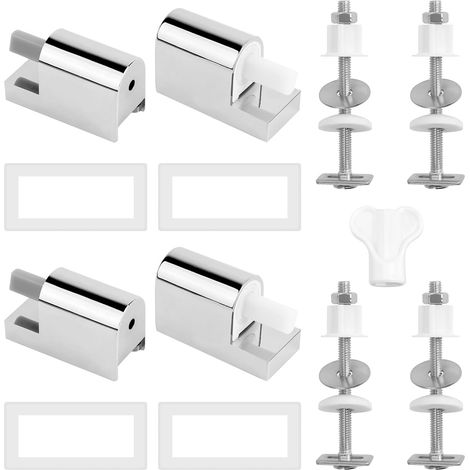 4PCS Fixation Abattant WC, Kit de Fixation pour Abattant WC Charniere Abattant WC Vis d'Expansion pour Couvercle de Toilette Pièces Détachées WC Rechange pour Couvercle de Toilette (1/5)