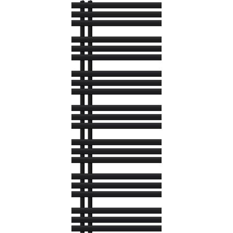 LuxeBath Design Badheizkörper Iron EM 600 x 1600 mm, Schwarz matt, Designheizkörper Paneelheizkörper Flachheizkörper Heizkörper Handtuchwärmer Handtuchtrockner Bad/Wohnraum Heizung, inkl. Montage-Set