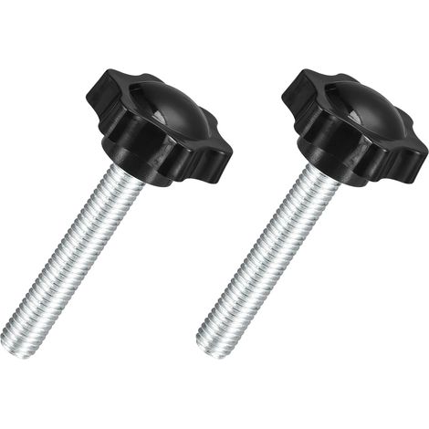 2Pcs Boutons Étoile M10 x 55mm, Bouton de Serrage Hexagonal en Plastique à Visser à la Main pour le Remplacement du Pied de Parasol (1/5)