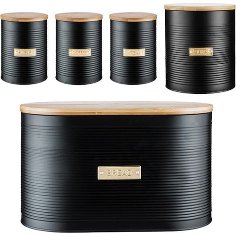 Typhoon Otto Black 5 Piece Kitchen Storage Set (1/5)
