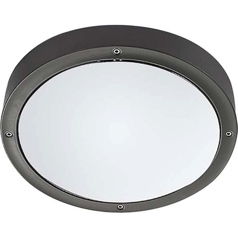 LedsC4 Basic - Plafón de Techo LED 15W y 523lm. Diámetro 26cm. Estructura de Aluminio. Uso Interior IP66. Color Gris (1/3)