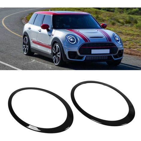 Une paire de cadres de garniture de phare, gauche + droite, 51137351371 51137351372, pour MINI Clubman F54 (remplacement) noir brillant. (1/5)