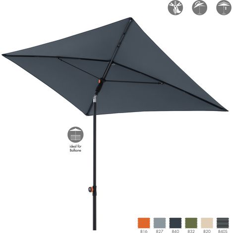Doppler myZone 190 x 125 cm Manual Mittelmastschirm rechteckig Sonnenschirm 6 Farben