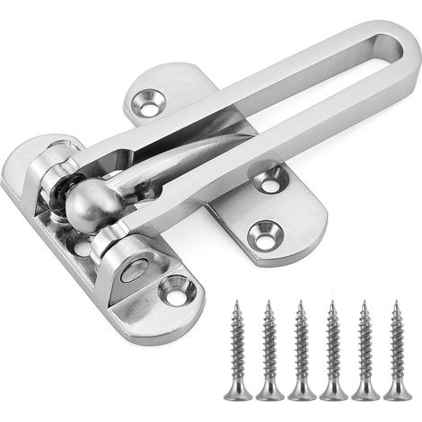 Heavy Alloy Front Door Security Lock Anti-Theft Security Lock for Home Bedroom Hotel (Silver) (1/5)