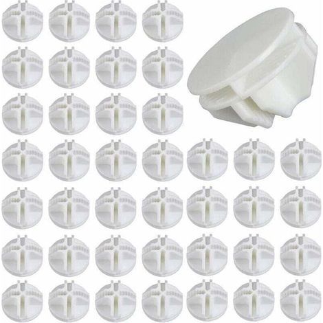 40pcs Fils Cube Plastique ABS Connecteur Cube de Rangement Blanc Raccord Meuble de Rangement Raccord Meuble de Rangement Cube de Fil Modulaire Cube en Grille pour Étagère Casier de Rangement (1/5)